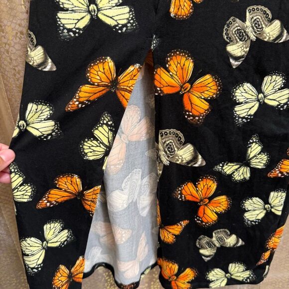 Liz & Sara Black Orange Butterfly Cut Out Stretchy Maxi Dress NWT - Picture 6 of 10